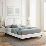 Modway Furniture Novi Performance Velvet Twin Bed 0423 White MOD-6793-WHI