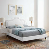 Modway Furniture Aviana Performance Velvet Twin Bed 0423 White MOD-6794-WHI