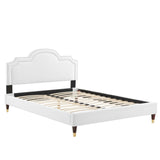 Modway Furniture Aviana Performance Velvet Twin Bed 0423 White MOD-6794-WHI