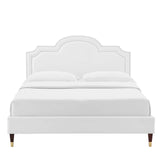 Modway Furniture Aviana Performance Velvet Twin Bed 0423 White MOD-6794-WHI