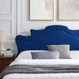 Modway Furniture Neena Performance Velvet Twin Bed 0423 Navy MOD-6795-NAV