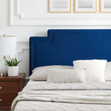 Modway Furniture Liva Performance Velvet Twin Bed 0423 Navy MOD-6796-NAV