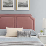 Modway Furniture Novi Performance Velvet Twin Bed 0423 Dusty Rose MOD-6798-DUS