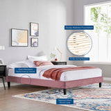 Modway Furniture Novi Performance Velvet Twin Bed 0423 Dusty Rose MOD-6798-DUS