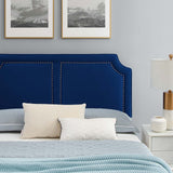 Modway Furniture Novi Performance Velvet Twin Bed 0423 Navy MOD-6798-NAV