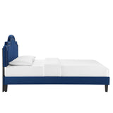 Modway Furniture Aviana Performance Velvet Twin Bed 0423 Navy MOD-6799-NAV