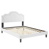 Modway Furniture Aviana Performance Velvet Twin Bed 0423 White MOD-6799-WHI