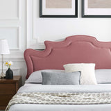 Modway Furniture Neena Performance Velvet Twin Bed 0423 Dusty Rose MOD-6800-DUS