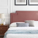 Modway Furniture Liva Performance Velvet Twin Bed 0423 Dusty Rose MOD-6801-DUS