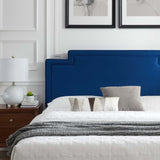 Modway Furniture Liva Performance Velvet Twin Bed 0423 Navy MOD-6801-NAV