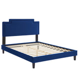 Modway Furniture Liva Performance Velvet Twin Bed 0423 Navy MOD-6801-NAV