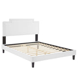 Modway Furniture Liva Performance Velvet Twin Bed 0423 White MOD-6801-WHI