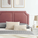 Modway Furniture Novi Performance Velvet Full Bed 0423 Dusty Rose MOD-6803-DUS