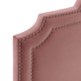 Modway Furniture Aviana Performance Velvet Full Bed 0423 Dusty Rose MOD-6804-DUS