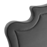 Modway Furniture Neena Performance Velvet Full Bed 0423 Charcoal MOD-6805-CHA