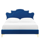 Modway Furniture Neena Performance Velvet Full Bed 0423 Navy MOD-6805-NAV