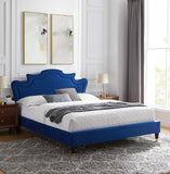 Modway Furniture Neena Performance Velvet Full Bed 0423 Navy MOD-6810-NAV