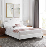 Modway Furniture Neena Performance Velvet Full Bed 0423 White MOD-6810-WHI