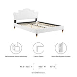 Modway Furniture Neena Performance Velvet Full Bed 0423 White MOD-6810-WHI