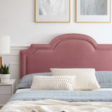 Modway Furniture Aviana Performance Velvet Queen Bed 0423 Dusty Rose MOD-6824-DUS