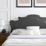 Modway Furniture Neena Performance Velvet Queen Bed 0423 Charcoal MOD-6830-CHA