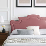 Modway Furniture Neena Performance Velvet Queen Bed 0423 Dusty Rose MOD-6830-DUS