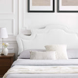 Modway Furniture Neena Performance Velvet Queen Bed 0423 White MOD-6830-WHI