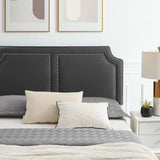 Modway Furniture Novi Performance Velvet King Bed 0423 Charcoal MOD-6833-CHA