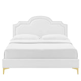 Modway Furniture Aviana Performance Velvet King Bed 0423 White MOD-6834-WHI