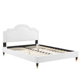 Modway Furniture Aviana Performance Velvet King Bed 0423 White MOD-6839-WHI
