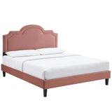 Modway Furniture Aviana Performance Velvet King Bed 0423 Dusty Rose MOD-6844-DUS