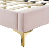 Modway Furniture Peyton Performance Velvet Twin Platform Bed MOD-6865-PNK