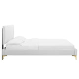 Modway Furniture Peyton Performance Velvet Twin Platform Bed MOD-6865-WHI