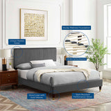 Modway Furniture Peyton Performance Velvet Twin Platform Bed MOD-6866-CHA