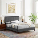 Modway Furniture Peyton Performance Velvet Twin Platform Bed MOD-6866-CHA