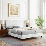 Modway Furniture Peyton Performance Velvet Twin Platform Bed MOD-6866-WHI