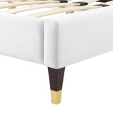 Modway Furniture Peyton Performance Velvet Twin Platform Bed MOD-6866-WHI