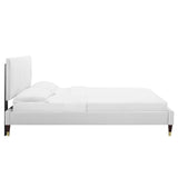 Modway Furniture Peyton Performance Velvet Twin Platform Bed MOD-6866-WHI