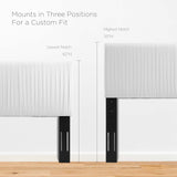 Modway Furniture Peyton Performance Velvet Full Platform Bed MOD-6868-WHI