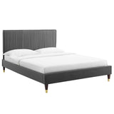 Peyton Performance Velvet Full Platform Bed