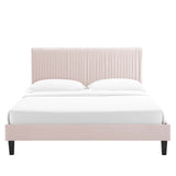 Modway Furniture Peyton Performance Velvet Full Platform Bed MOD-6870-PNK