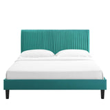 Modway Furniture Peyton Performance Velvet Full Platform Bed MOD-6870-TEA