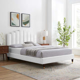 Modway Furniture Elise King Performance Velvet Platform Bed MOD-6875-WHI