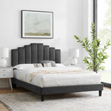 Modway Furniture Elise Full Performance Velvet Platform Bed MOD-6877-CHA