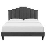 Modway Furniture Elise Full Performance Velvet Platform Bed MOD-6877-CHA