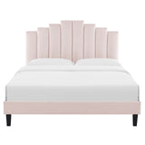 Modway Furniture Elise Full Performance Velvet Platform Bed MOD-6877-PNK