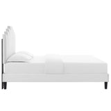 Modway Furniture Elise King Performance Velvet Platform Bed MOD-6878-WHI