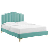 Modway Furniture Elise Twin Performance Velvet Platform Bed MOD-6879-MIN