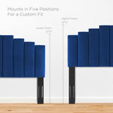 Modway Furniture Elise Twin Performance Velvet Platform Bed MOD-6879-NAV