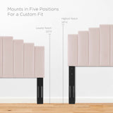 Modway Furniture Elise Twin Performance Velvet Platform Bed MOD-6879-PNK